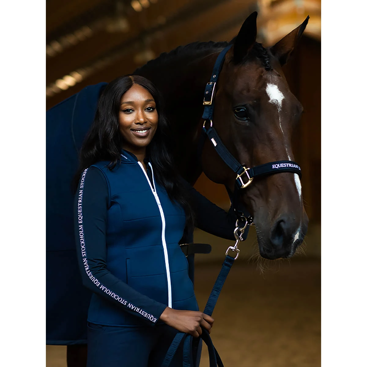 Bodywarmer Equestrian Stockholm Modern Tech Navy Donkerblauw - Afbeelding 5