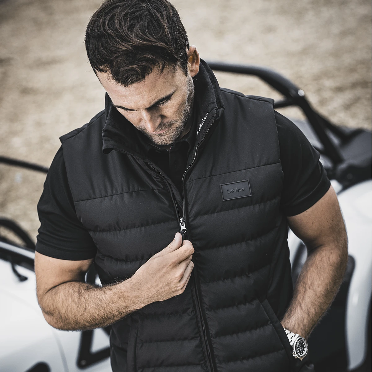 Bodywarmer LeMieux Elite Men Zwart - Afbeelding 4