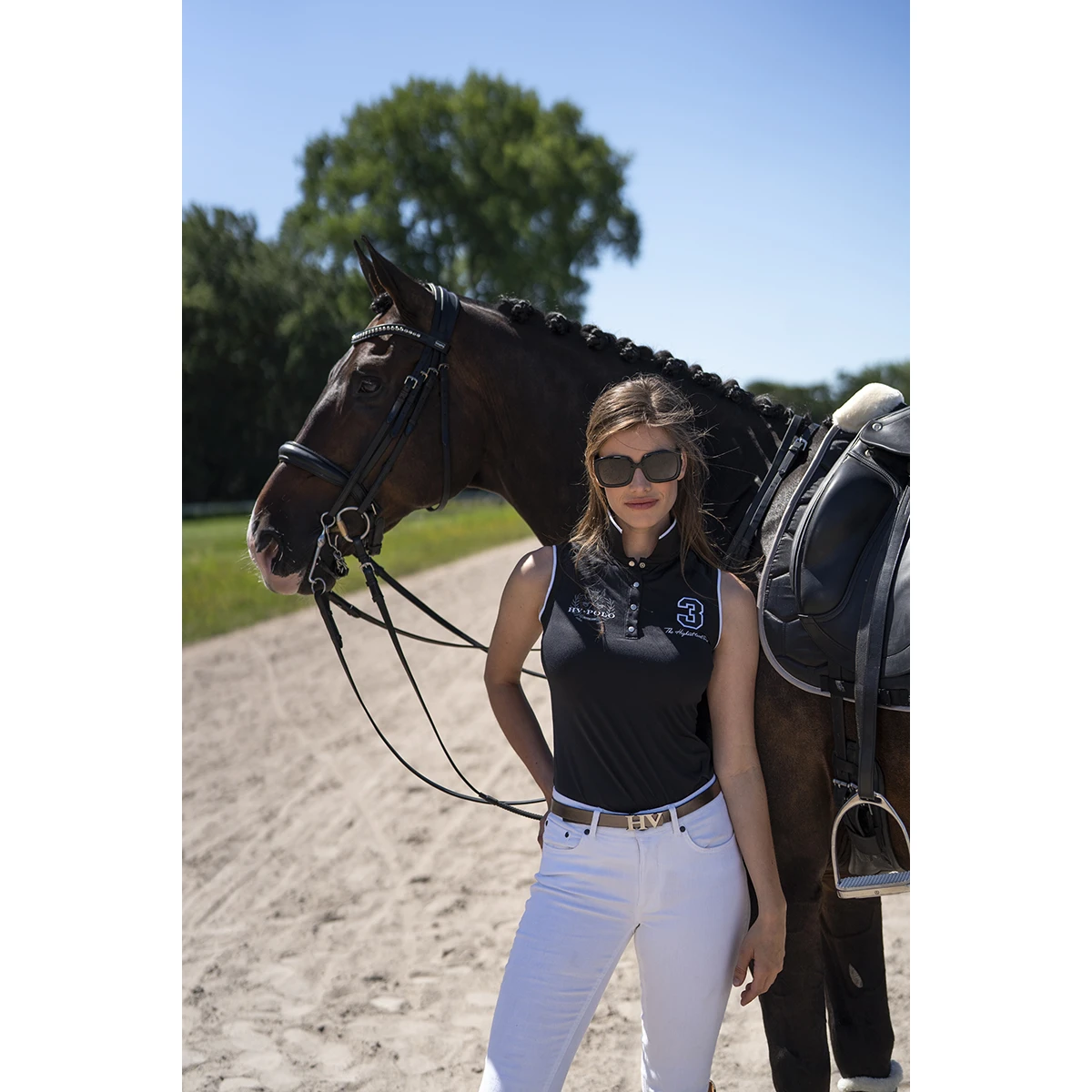 Polo HV POLO Favouritas Tech Mouwloos Zwart - Afbeelding 3