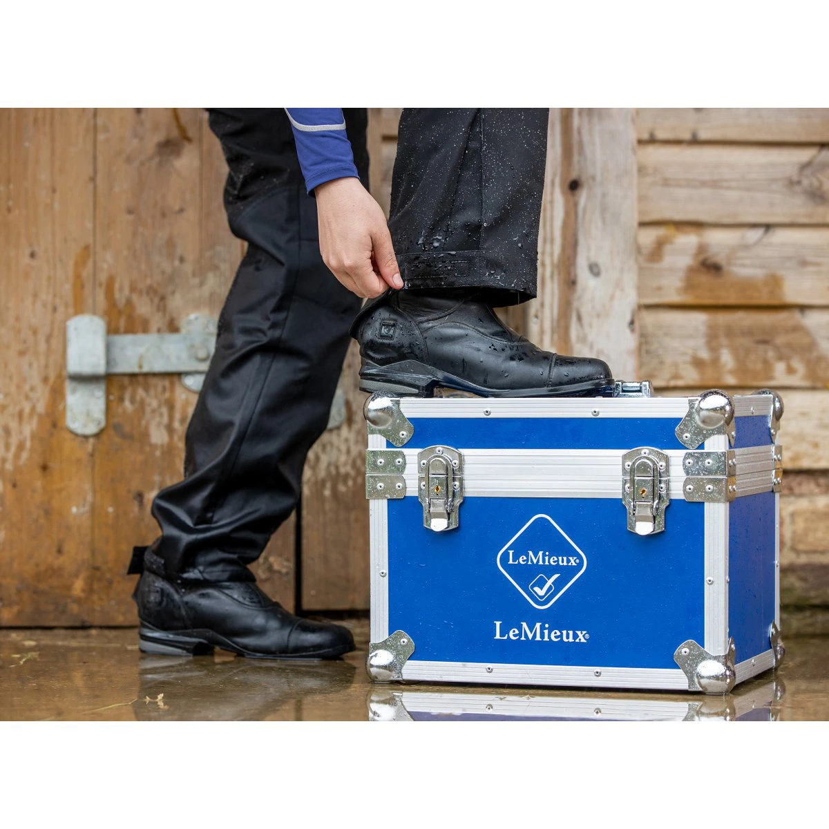 Regenbroek LeMieux DryTex Stormwear Full Grip Zwart - Afbeelding 4