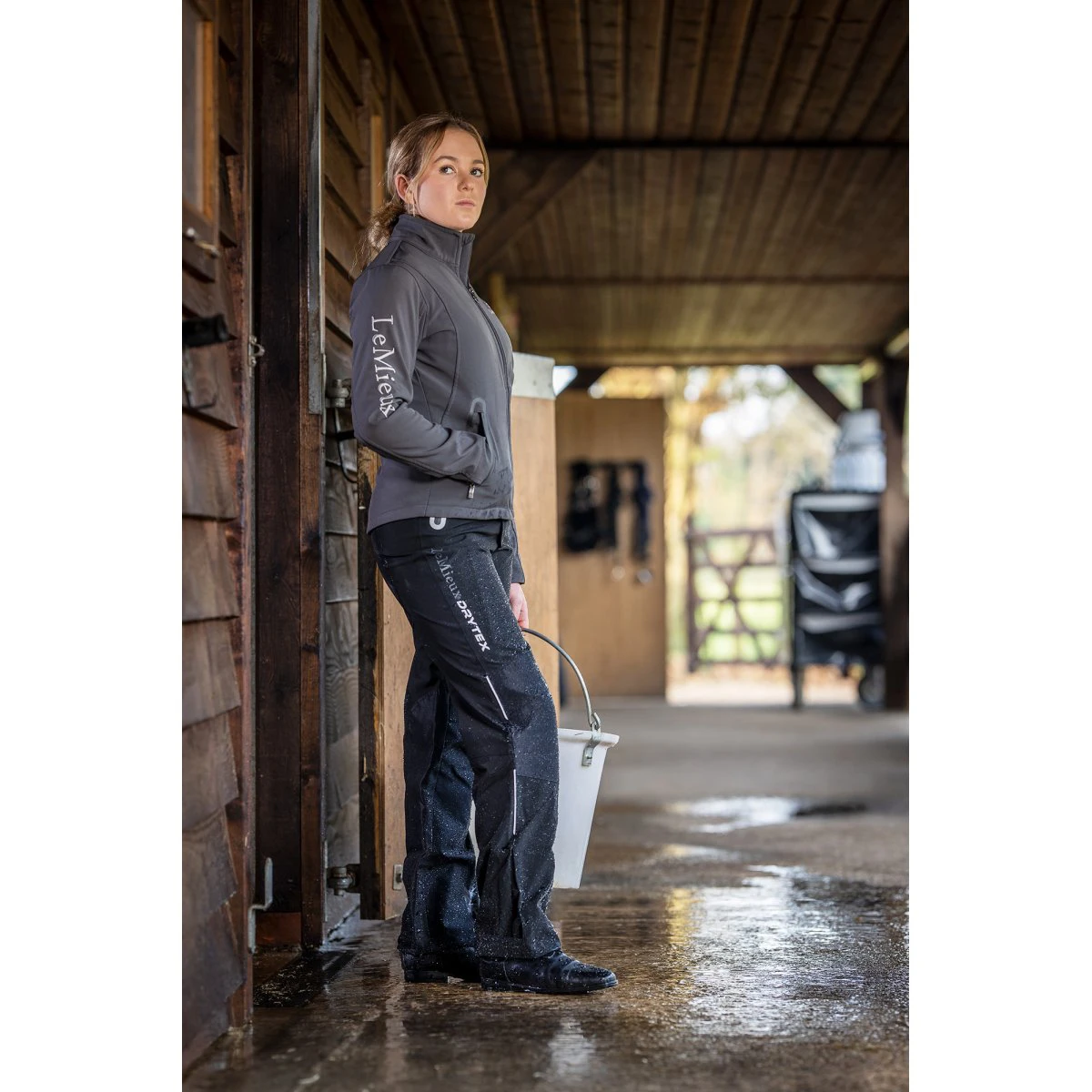 Regenbroek LeMieux DryTex Stormwear Full Grip Zwart - Afbeelding 6