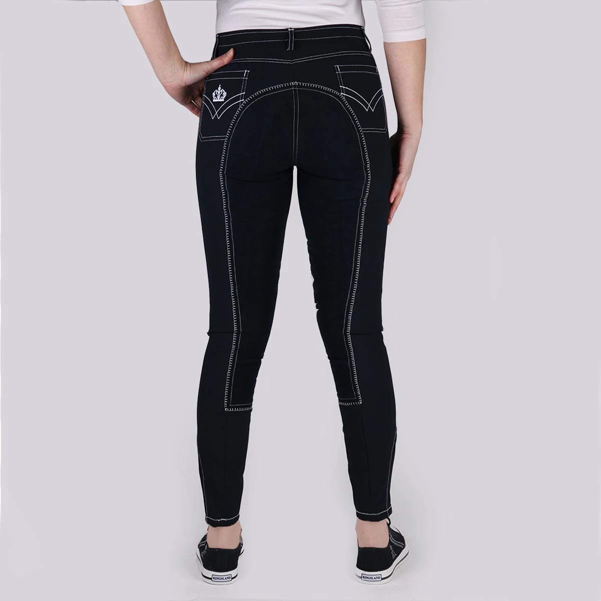 Rijbroek Epplejeck Andria Leer Donkerblauw - Afbeelding 2