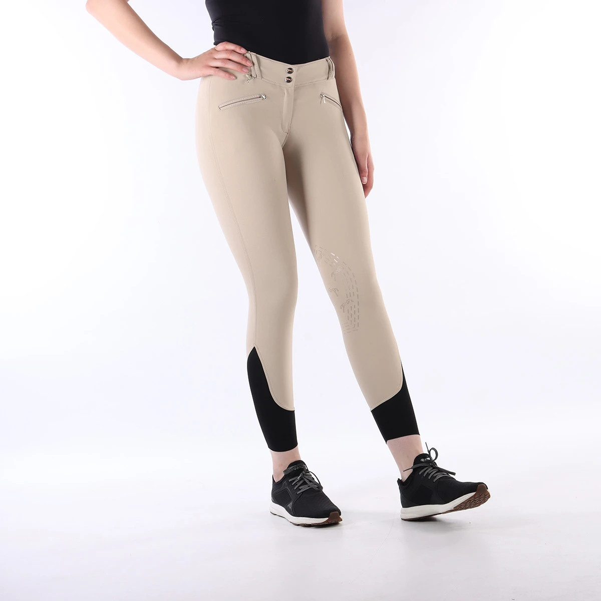 PÉNÉLOPE Rijbroek Pénélope Rocky Knie Grip Lichtbruin - Afbeelding 3