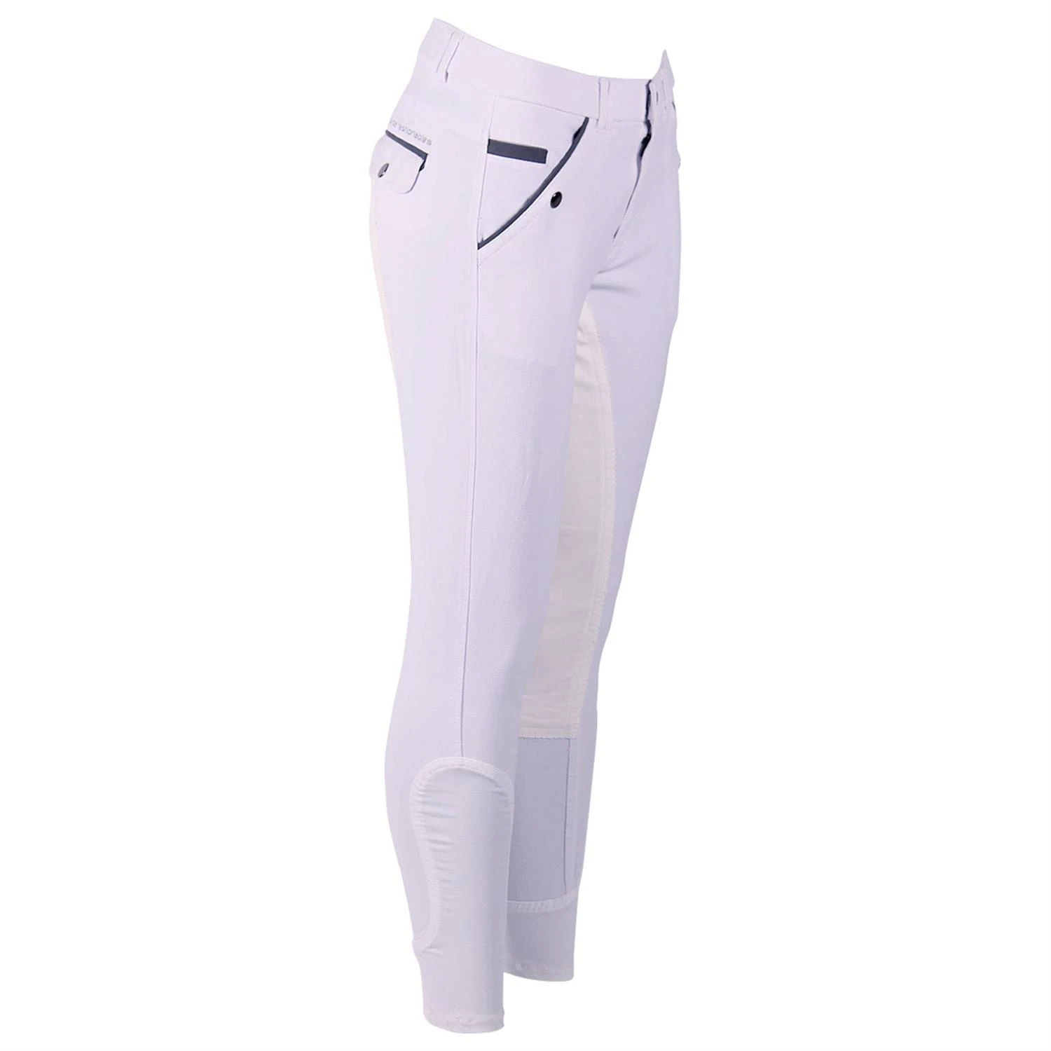 Rijbroek QHP Jack Leer Wit - Afbeelding 3