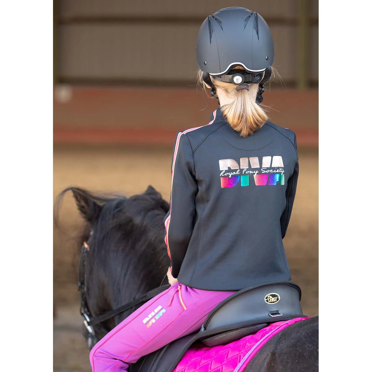Rijlegging Harry's Horse Diva Fuchsia Full Grip Kids Donkerroze - Afbeelding 6
