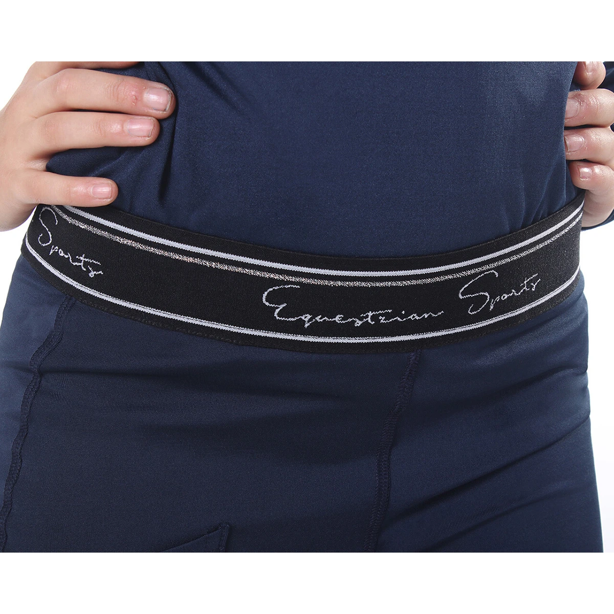 Rijlegging QHP Eden Full Grip Kids Donkerblauw - Afbeelding 3