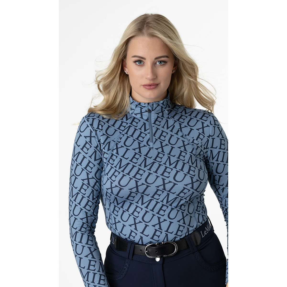 Trainingsshirt LeMieux Fleur Base Layer Denim - Afbeelding 4