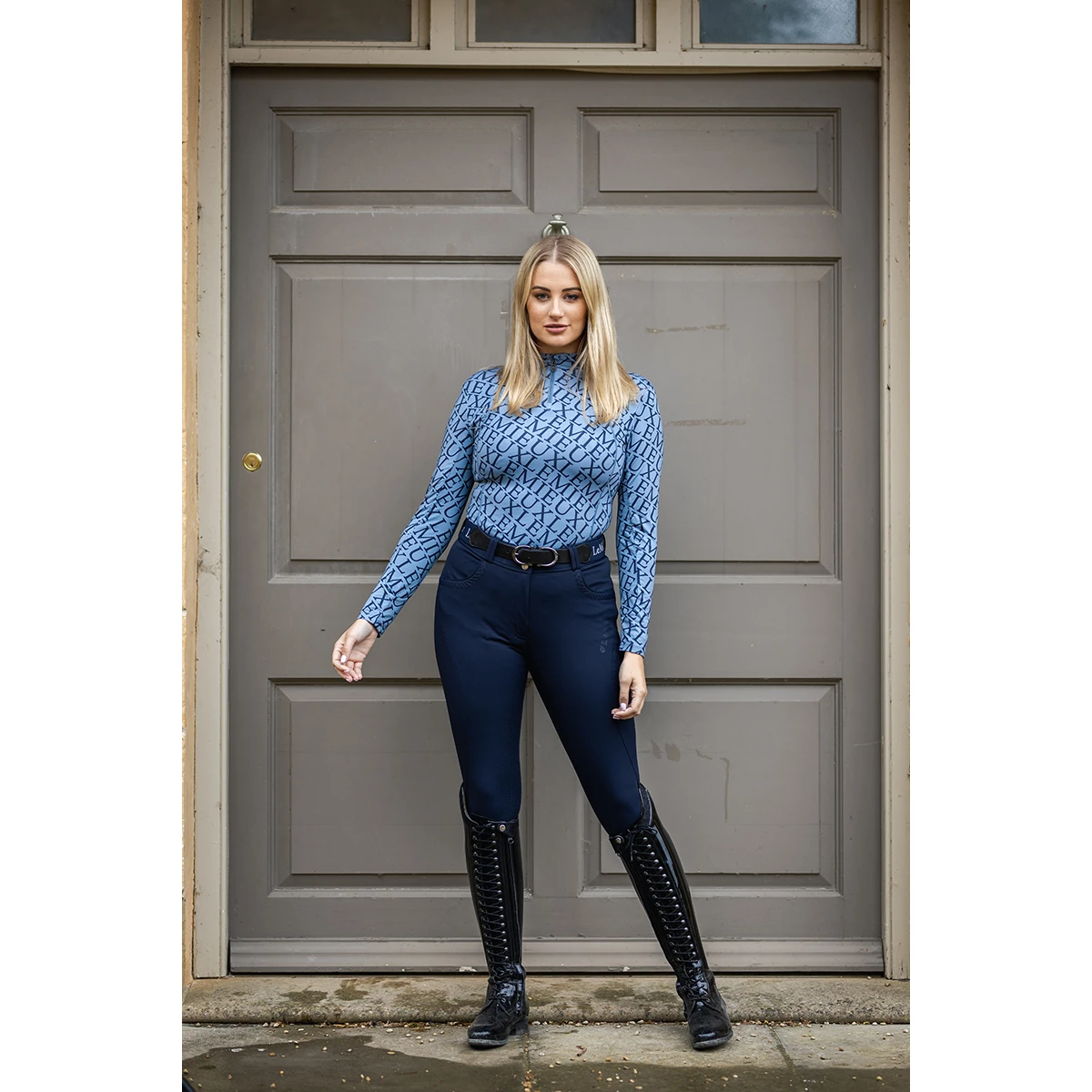 Trainingsshirt LeMieux Fleur Base Layer Denim - Afbeelding 6