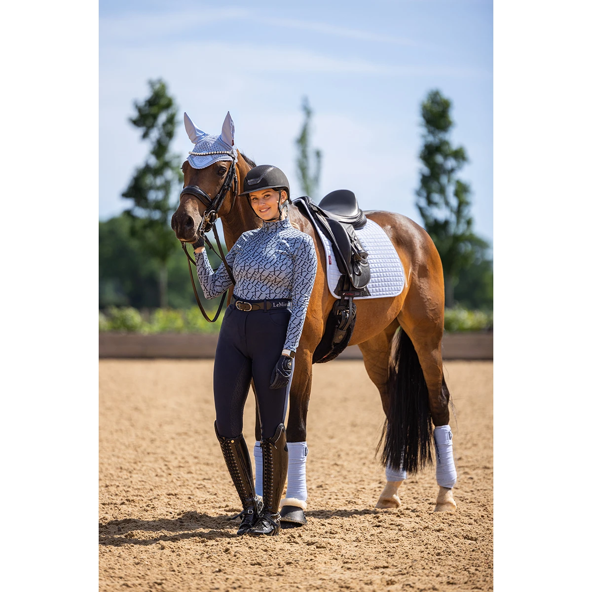 Trainingsshirt LeMieux Fleur Base Layer Denim - Afbeelding 9