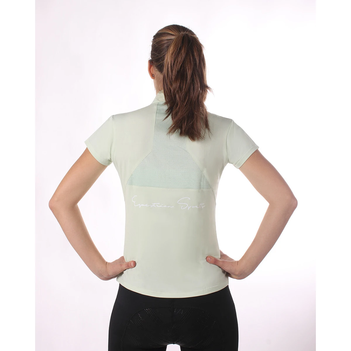 Trainingsshirt QHP Tie Dye Lichtgroen - Afbeelding 4