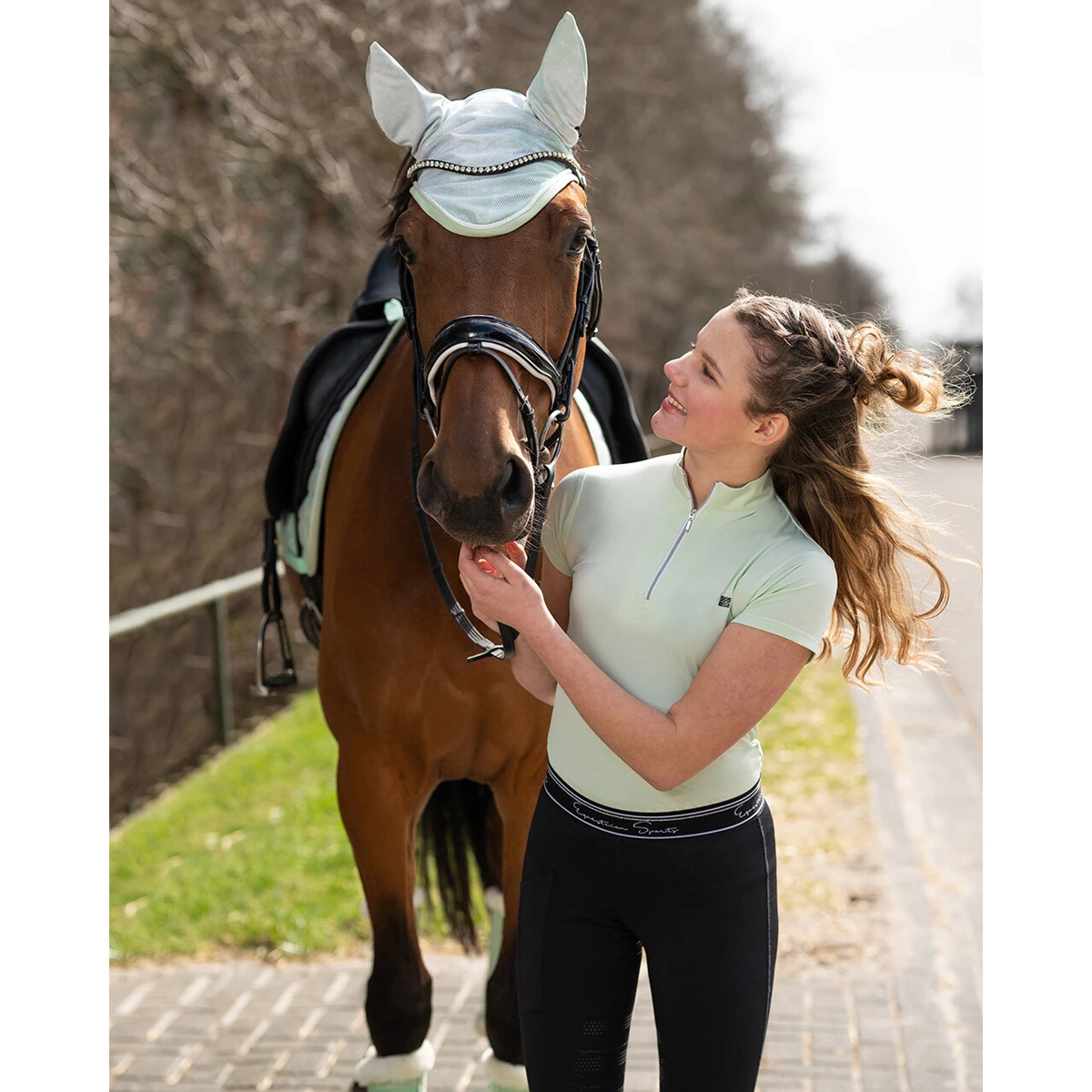 Trainingsshirt QHP Tie Dye Lichtgroen - Afbeelding 7