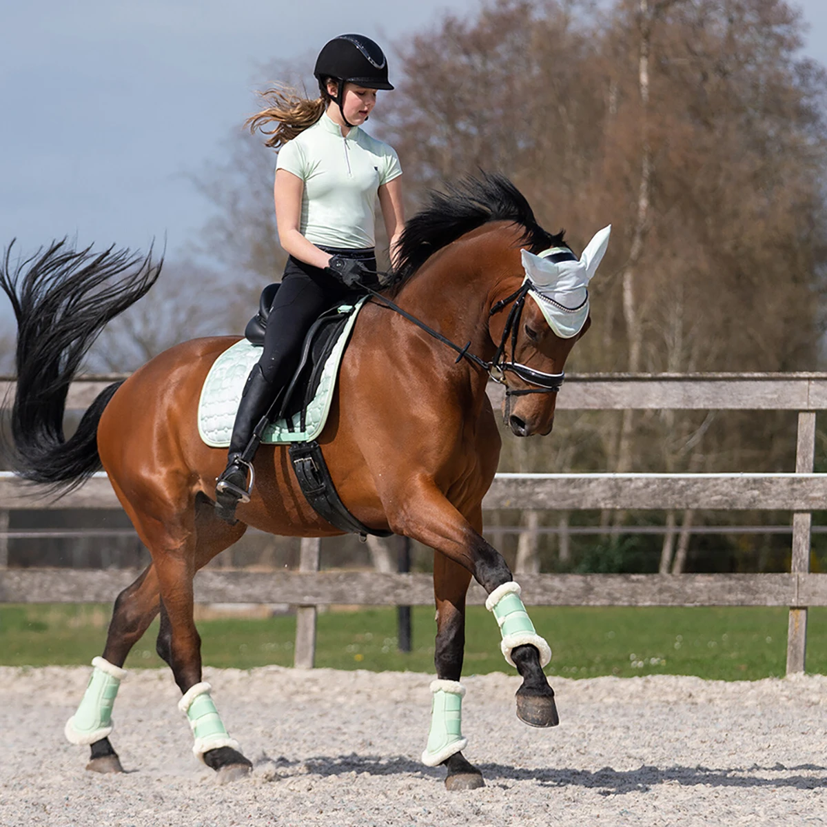 Trainingsshirt QHP Tie Dye Lichtgroen - Afbeelding 8