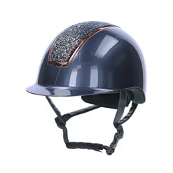 Veiligheidshelm Harry's Horse Regal Sparkle Donkerblauw-goud