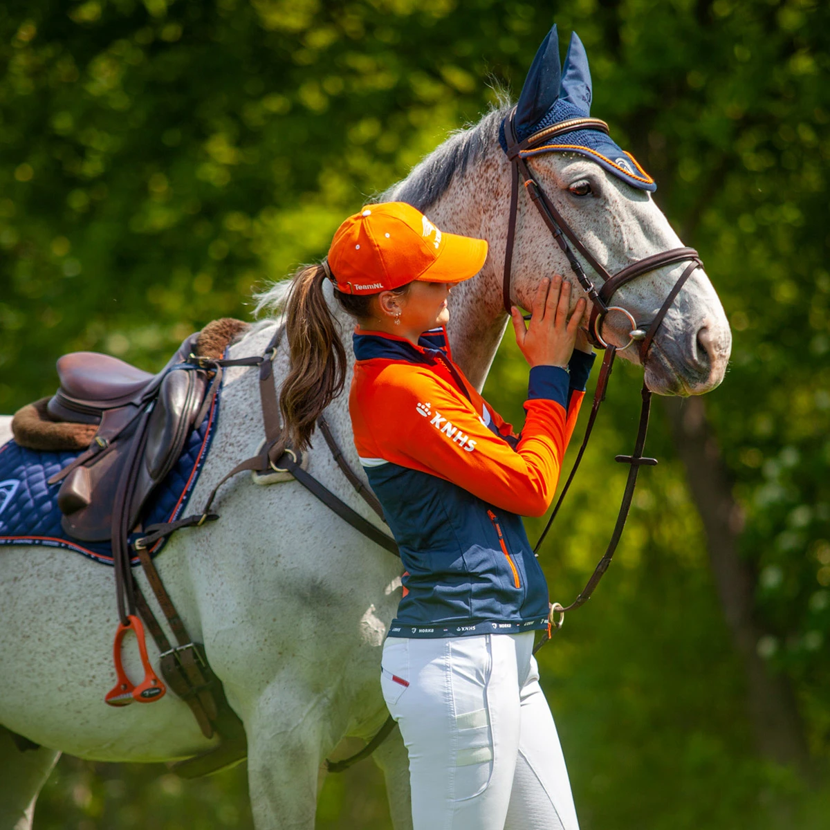 Vest KNHS Donkerblauw-oranje - Afbeelding 4
